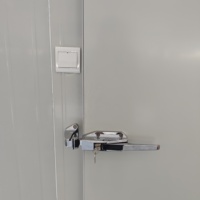 Cámara Frigorífica Industrial para Supermercados con Estantes, Puerta de Vidrio Abatible, Cámara Fría de 2 a 8 Grados para Tiendas de Conveniencia