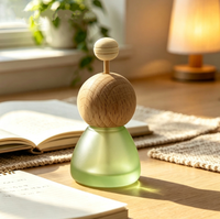 Flacon diffuseur de luxe en verre dépoli de 8 ml, vide, pour parfums et huiles essentielles d'aromathérapie