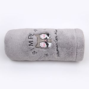 Amazon vende coral hermoso montón bordado super absorbente baño tapa seco gorro de pelo - Product Image 6