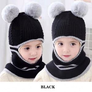 Bonnet tricoté unisexe en laine et coton chaud pour enfants, style image, tissu courant - Product Image 4