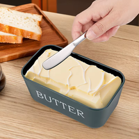 Boîte à beurre facile à nettoyer avec couteau, étanche, portable, pour la maison, le camping, le pique-nique, la cuisine, le réfrigérateur, boîte de rangement pour beurre