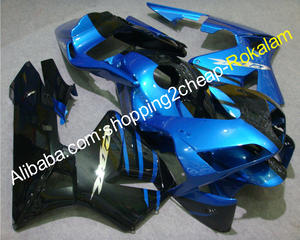 ชิ้นส่วนรถจักรยานยนต์สำหรับ Honda Fit CBR600RR F5 2003 2004 CBR600 <span class=keywords><strong>CBR</strong></span> <span class=keywords><strong>600</strong></span> <span class=keywords><strong>RR</strong></span> 600RR 03 04สีฟ้าสีดำตัวถังรถ Fairing - Product Image 1