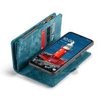 Étui portefeuille multifonction à fermeture éclair Caseme 008 pour Samsung Galaxy A16 A36 A56 A15 A35 A55, housse de téléphone en cuir détachable