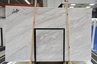 Marbre blanc grec Volakas, texture gris-noir, design moderne, surface polie, 1 an pour villa, salle à manger, salle de bain, sol et mur intérieurs