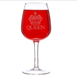 Set di Bicchieri di Lusso per Birra King e Vino Queen, Vetro Bianco di Alta Qualità 450ml, Stile Americano, Idea Regalo di Natale per Matrimoni in Offerta - Product Image 5