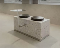 Table d'appoint ronde murale en acier inoxydable, sur mesure, gain de place, pour café, bistrot, salon de thé, métal, OEM, ODM, vente en gros, Chine