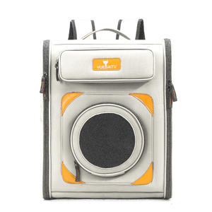 Büyük açık evcil hayvan sırt çantası çift omuzlar Oxford taşınabilir panoramik temizle pencere kıvrılmış kediler köpekler için stres önleme - Product Image 2