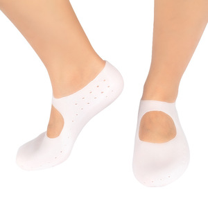 Chaussette <span class=keywords><strong>en</strong></span> <span class=keywords><strong>silicone</strong></span> respirant soins des pieds gel talon fissuré spa gel chaussette humidité chaussettes - Product Image 4