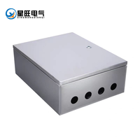 Boîte de distribution électrique murale en tôle d'acier laminée à froid, revêtement en poudre blanche, utilisation en extérieur, personnalisable, indice de protection IP54, étanche à la pluie