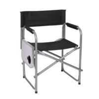 Chaise pliante de camping légère en aluminium avec table latérale en aluminium et sac de rangement