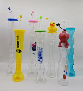 Bottiglia di plastica personalizzata per Yarder Slush personalizzata tazza di succo di paglia lunga tazza di plastica per bevande congelate granite - Product Image 4