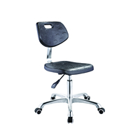 Chaise de laboratoire industrielle ESD pivotante réglable en hauteur en mousse PU noire durable antistatique
