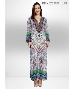 Robes décontractées longues confortables pour femmes tenues d'été élégantes technique brodée idéale pour les vêtements de voyage et les looks de week-end - Product Image 2