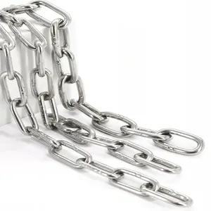 Le fabricant fournit des chaînes en acier inoxydable 304 avec plusieurs spécifications pour les chaînes de levage à chaîne longue et courte