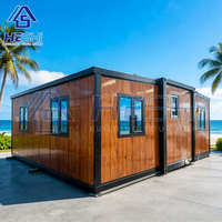 Casa Contenedor Prefabricada de Acero de 20 y 40 Pies, Expandible, Plegable, de 1, 2, 3, 4 y 5 Dormitorios, Portátil, en Venta