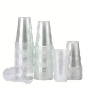 12Oz Clear Printing Disposable PP <b>Plastic</b> <b>Cups</b> Single Wall Round Style for Tea Beer Wine Juice <b>Drinks</b> Fruit Cold Beverages - Product Image 1