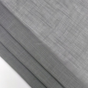 100% Rayonne Tissu Noir Crêpe Motif Slub Foulard 80GSM 160CM Largeur Tissé Technique 100% Rayonne Matériel - Product Image 4