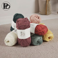 Vente en gros 50g 110m de fil textile coloré au crochet lait bambou lin coton mélangé fil