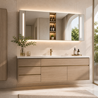 Meuble de salle de bain en aluminium nid d'abeille sur mesure, design moderne et minimaliste, fabricant OEM ODM