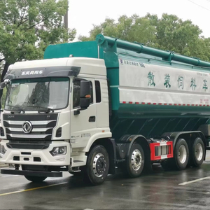 Camion de transport de fourrage en vrac Dongfeng à 4 essieux, véhicule de livraison d'aliments pour animaux haute capacité de 350 CV avec volume de chargement de 46 m³ - Product Image 2