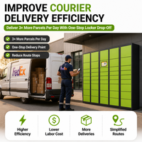Casier à colis électronique intelligent assemblé, résistant aux intempéries et à la rouille, processus rapide et centralisé de numérisation et de livraison de plusieurs colis express