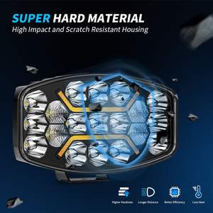 Nouveau <span class=keywords><strong>OUKA</strong></span> 10 pouces Haute puissance 6000K 6000 Lumens 12V Lumière de travail LED pour voiture Lumière de conduite pour camion Modification de phare Lumière auxiliaire - Product Image 2