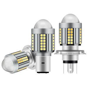 Nouvel arrivage Ampoules de phares de moto <span class=keywords><strong>Led</strong></span> DC12-80V Faisceaux de feux de croisement Projecteur blanc jaune H4 H6 <span class=keywords><strong>BA20D</strong></span> Phare de moto <span class=keywords><strong>Led</strong></span> - Product Image 1