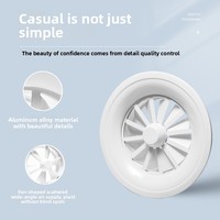 Diffuseur d'air rond tourbillon de haute qualité HVAC Carreaux de plafond à lames réglables en aluminium