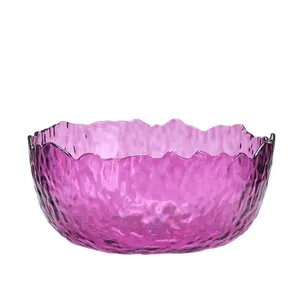 1470 ml home supplies flower shaped purple large glass bowl