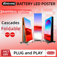 Panel LED P1.25 P1.5 con Batería, Pantalla LED Portátil y Móvil, Plegable para Publicidad Móvil y Centros Educativos