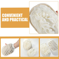 Guantes Exfoliantes Personalizados al por Mayor con Logotipo, Manoplas Espumantes, Exfoliante Corporal, Removedor de Piel Muerta, Regalo para Ducha y Spa, OEM Loofah
