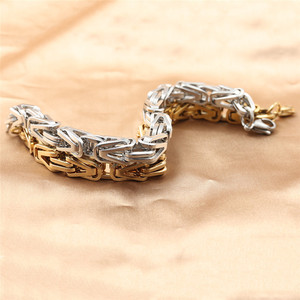Byzantine <b>Titanium</b> Steel Bracelet 8Mm Geometric <b>Chain</b> Men's Everyday Wear - Product Image 5