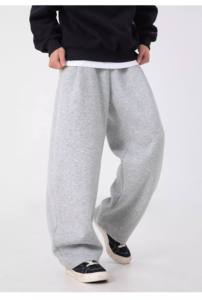 Pantalon de survêtement OEM pour homme, printemps-automne, épais, infroissable, avec logo personnalisé, coupe droite, jambe large, style américain, décontracté, pour l'Europe - Product Image 5