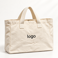 Tas Kanvas dengan Logo Kustom untuk Studio Hadiah Kustom Tas Belanja untuk Koleksi Hadiah Bermerek Dapat Digunakan Kembali Warna Ivory dengan Pegangan Panjang