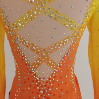 Robe de patinage artistique LIUHUO pour filles, couleur dégradée, strass étincelants, tenue de compétition BD1890