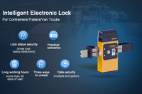 Traceur intelligent avec télécommande, antivol, détection de vibration, en métal robuste, pour conteneurs, avec verrou de sécurité