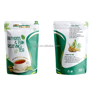 Sachets d'emballage de thé en aluminium imprimés sur mesure, réutilisables, résistants à l'humidité, pour poudre de thé vert, type stand-up - Product Image 2
