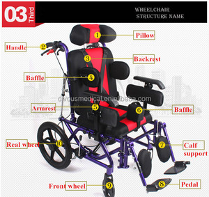 Silla de Ruedas Manual Plegable de Bajo Precio para Discapacidad, Parálisis Cerebral, para Niños y Adultos DZ9586 - Product Image 6