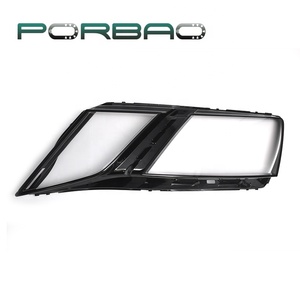 PORBAO per <span class=keywords><strong>OCTAVIA</strong></span>/A7 2017-2019 Versione Cinese Copertura in Plastica per Fari Auto Parti Auto Bordo Nero Trasparente - Product Image 3