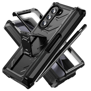 Para <span class=keywords><strong>Samsung</strong></span> Galaxy Z <span class=keywords><strong>Fold</strong></span> 5 <span class=keywords><strong>4</strong></span> y 3 5G Funda resistente de cuerpo completo de doble capa con protector de pantalla incorporado y soporte + ranura para S Pen - Product Image 4