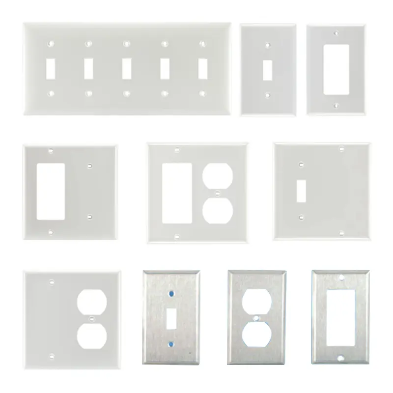 High Quality Custom Color OEM ODM White PC Screwless Wall Plate Wholesale