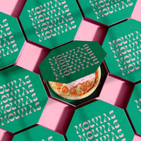 Caja de Cartón Corrugado Ecológica de Alta Gama con Logotipo Personalizado, Tamaño Personalizado, Plegable en Forma de Triángulo, para Pizza y Alimentos