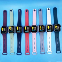 Nouvelle montre électronique numérique LED Rocket 2026 avec boutons, design carré simple et tendance pour les élèves du primaire