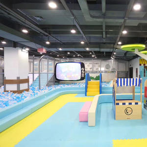 Équipement de terrain de jeu intérieur souple et sécurisé pour enfants, trampoline, filets d'escalade, couleur et taille personnalisées, haute capacité (>500 kg) pour les parcs d'attractions - Product Image 2