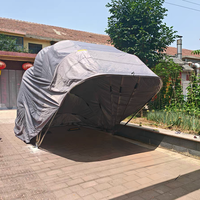 Auvent de voiture manuel, abri de voiture mobile, tentes de stationnement pliables, tente extérieure pour garage pliable, housse de voiture durable