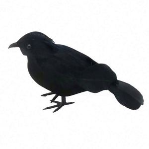 Pluma de Cuervo Negra Simulada, Adorno Decorativo de Halloween, Adorno para Jardín de Halloween - Product Image 1