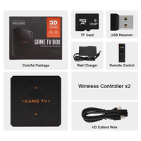 Console de Jeu Vidéo Domestique V5 128 Go avec Plus de 50000 Jeux Intégrés, Manette Sans Fil 2.4G, Boîtier de Jeu TV V5 4K HD 2025
