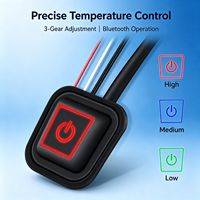 Interrupteur de contrôle de température Bluetooth, trois niveaux de chauffage, contrôleur de coussin chauffant intelligent en silicone avec fonction de minuterie