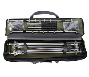 ขาตั้งคันเบ็ดตกปลาแบบพับได้รวดเร็ว พกพาสะดวก ทำจากอลูมิเนียมอัลลอยด์ สำหรับตก<span class=keywords><strong>ปลา</strong></span>คาร์พในยุโรป ระยะไกล - Product Image 5