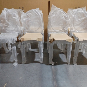 <span class=keywords><strong>Chaise</strong></span> de salle à manger <span class=keywords><strong>Ghost</strong></span> en résine acrylique noire transparente, empilable et durable, pour mariages en extérieur, hôtels, maisons, bureaux et événements - Product Image 3